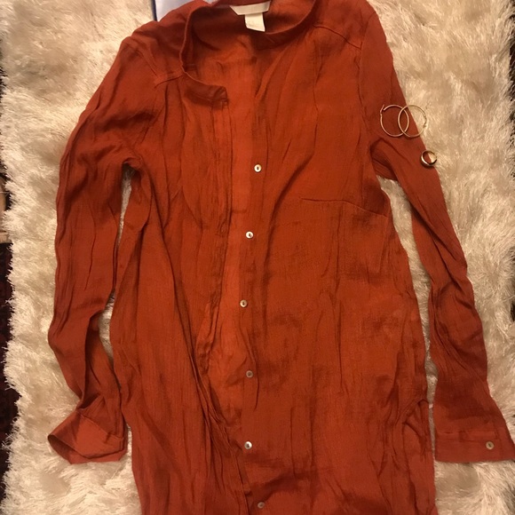 Orange tunic style kimono - Picture 3 of 3